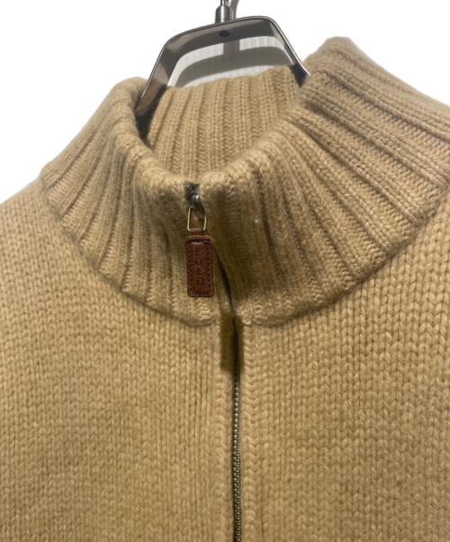 POLO RALPH LAUREN（ポロ・ラルフローレン）POLO RALPH LAUREN (ポロ・ラルフローレン) ポニー無し ドライバーズニット ベージュ サイズ:3Lの古着・服飾アイテム