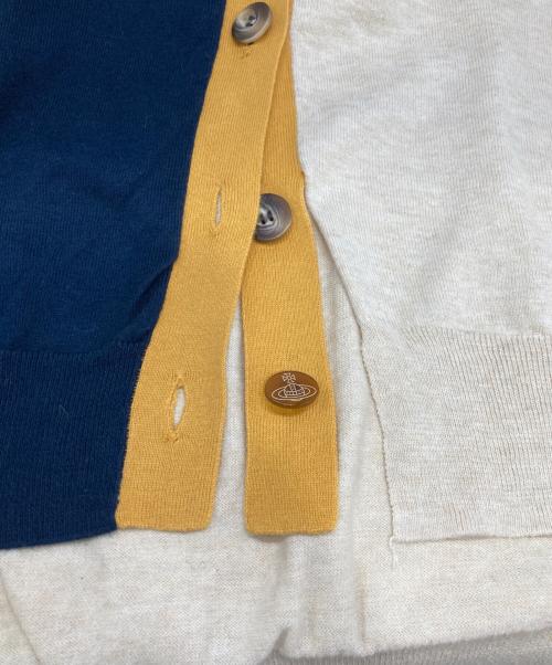 Vivienne Westwood ANGLOMANIA（ヴィヴィアンウエストウッドアングロマニア）VIVIENNE WESTWOOD ANGLOMANIA (ヴィヴィアンウエストウッドアングロマニア) オーブ刺繍変形カーディガン マルチカラー サイズ:38の古着・服飾アイテム