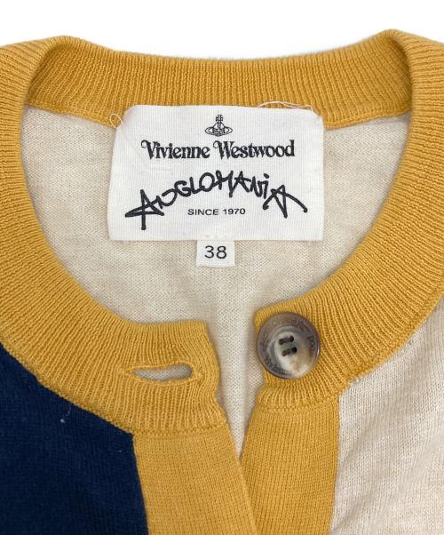 Vivienne Westwood ANGLOMANIA（ヴィヴィアンウエストウッドアングロマニア）VIVIENNE WESTWOOD ANGLOMANIA (ヴィヴィアンウエストウッドアングロマニア) オーブ刺繍変形カーディガン マルチカラー サイズ:38の古着・服飾アイテム