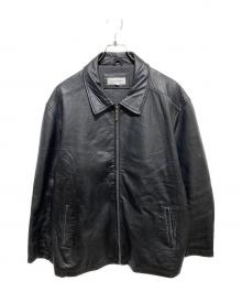 Calvin Klein（カルバンクライン）の古着「レザージャケット」｜ブラック