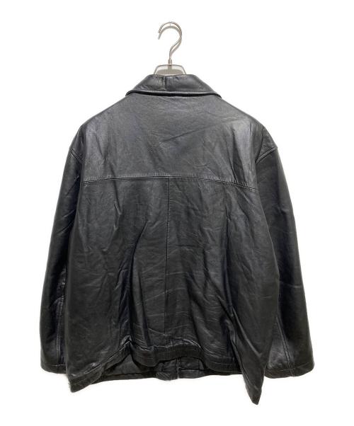 Calvin Klein（カルバンクライン）Calvin Klein (カルバンクライン) レザージャケット ブラック サイズ:XXLの古着・服飾アイテム