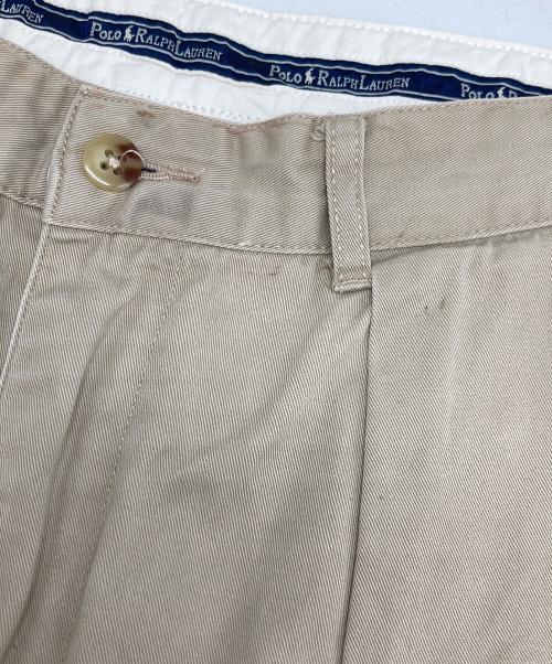 POLO RALPH LAUREN（ポロ・ラルフローレン）POLO RALPH LAUREN (ポロ・ラルフローレン) タックショーツ ベージュ サイズ:W32の古着・服飾アイテム
