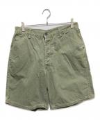 RRLダブルアールエル）の古着「三つ星タグ 90s USA製デニムハーフパンツ」｜カーキ