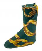 CHANELシャネル）の古着「チェーンロゴスカーフ」｜グリーン