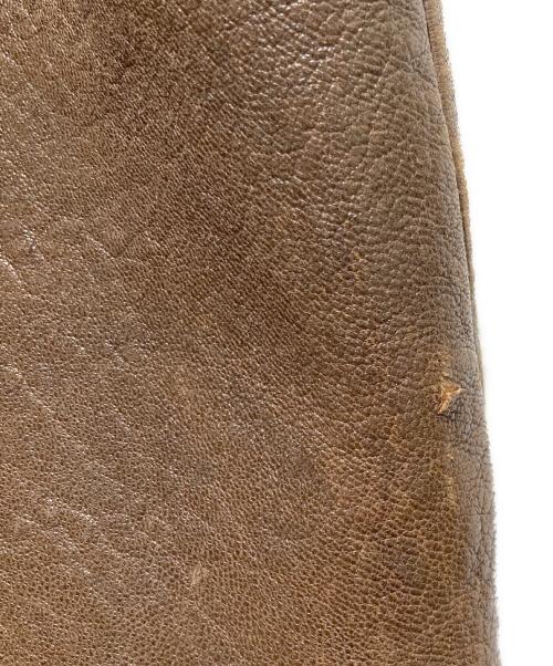 MENS ROBO（メンズロボ）MENS ROBO (メンズロボ) レザーフーデッドコート ブラウン サイズ:Mの古着・服飾アイテム