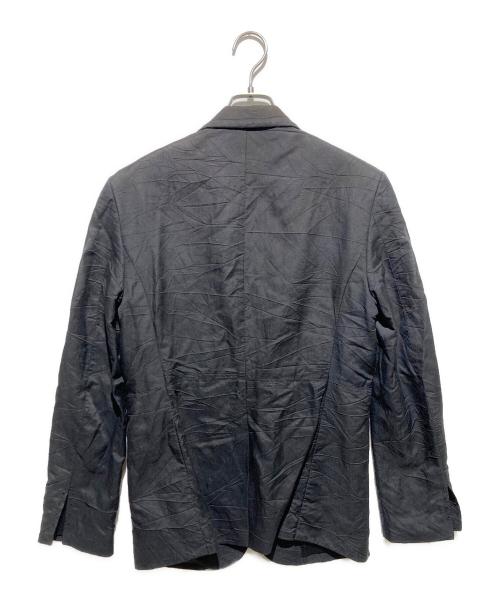 D.GNAK（ディ ナック）d.gnak (ディ ナック) シワ加工ドクロテーラードジャケット ブラック サイズ:48の古着・服飾アイテム