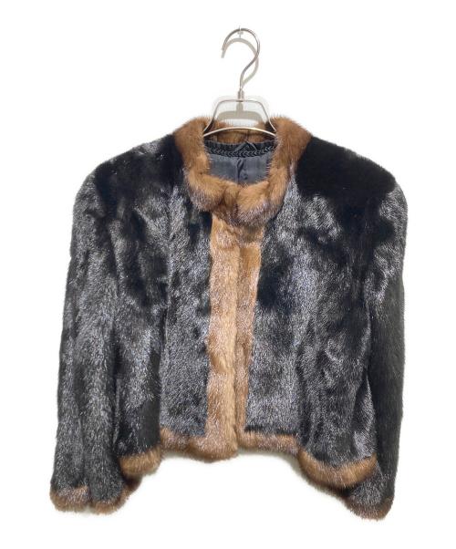 SAGA MINK（サガミンク）SAGA MINK (サガミンク) ファージャケット ブラック サイズ:ＦＲＥＥの古着・服飾アイテム