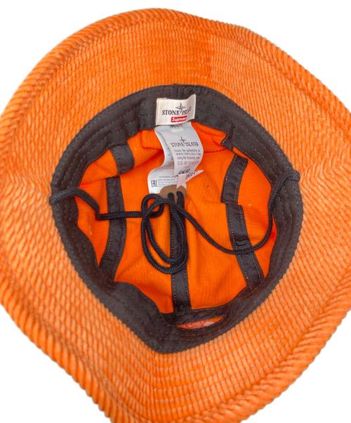 STONE ISLAND（ストーンアイランド）STONE ISLAND (ストーンアイランド) Supreme (シュプリーム) 20fw  Corduroy Crusher オレンジ サイズ:Ｍ/Ｌの古着・服飾アイテム