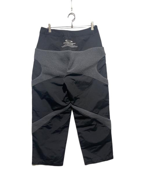 opening project（オープニングプロジェクト）opening project (オープニングプロジェクト) ボア切替パンツ ブラック×グレー サイズ:2の古着・服飾アイテム