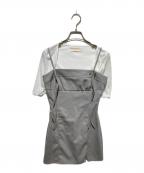 ANDMARYアンドマリー）の古着「Baby slit mini dress」｜グレー