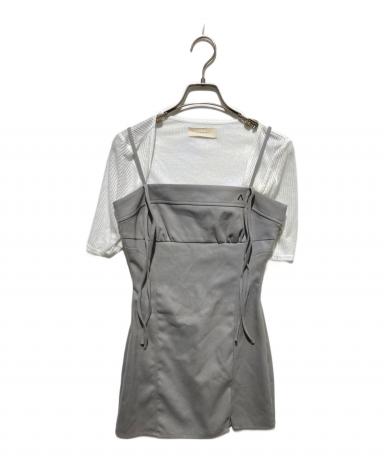 アンドマリー Baby slit mini dress グレー andmarry 中古・古着通販】ANDMARY (アンドマリー) Baby slit mini dress グレー