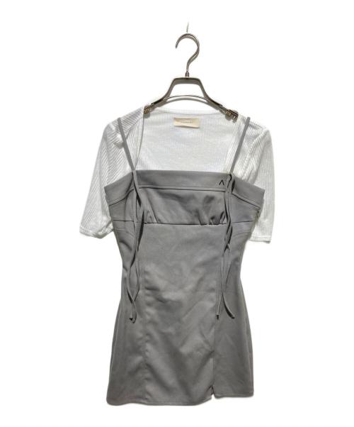 ANDMARY（アンドマリー）ANDMARY (アンドマリー) Baby slit mini dress グレー サイズ:FREEの古着・服飾アイテム
