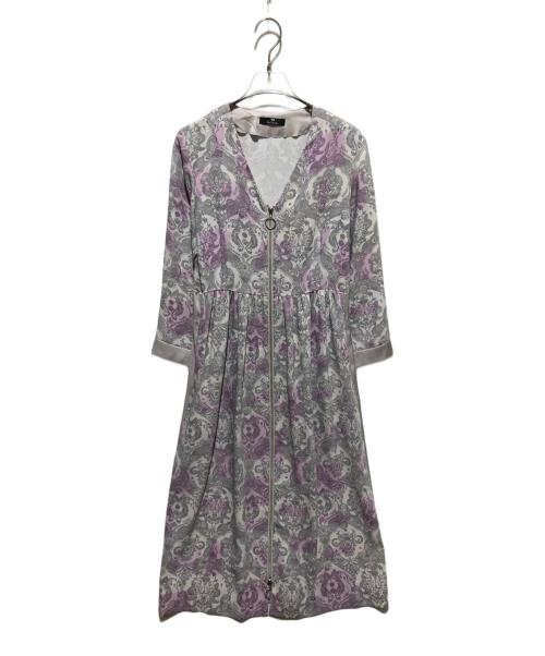 PS Paul Smith（ＰＳポールスミス）PS Paul Smith (ＰＳポールスミス) ペイズリー柄ブラウスワンピース ピンク×グレー サイズ:不明の古着・服飾アイテム