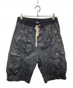 DANKE SCHONダンケ シェーン）の古着「コーティング加工ハーフパンツ/COATING BAGGYCARGO SHORTS」｜ブラック