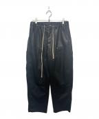 DANKE SCHONダンケ シェーン）の古着「エコレザーダブルニーパンツ/PU Leather Knee Painter Pants」｜ブラック