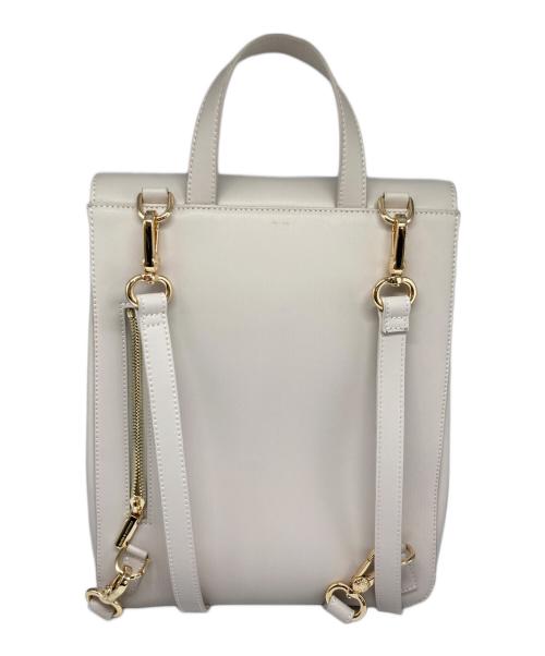 CHARLES & KEITH（チャールズアンドキース）CHARLES & KEITH (チャールズアンドキース) フロントフラップ ストラクチャーバックパック アイボリーの古着・服飾アイテム