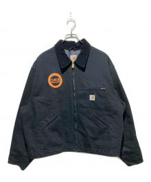 CarHartt（カーハート）の古着「USA製 企業刺繍入り デトロイトジャケット」｜ブラック