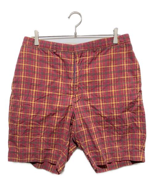 RRL（ダブルアールエル）RRL (ダブルアールエル) USA製 3つ星タグ 90s チェックショーツ レッド サイズ:W34の古着・服飾アイテム