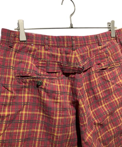 RRL（ダブルアールエル）RRL (ダブルアールエル) USA製 3つ星タグ 90s チェックショーツ レッド サイズ:W34の古着・服飾アイテム