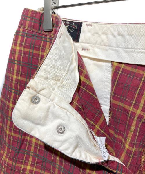 RRL（ダブルアールエル）RRL (ダブルアールエル) USA製 3つ星タグ 90s チェックショーツ レッド サイズ:W34の古着・服飾アイテム