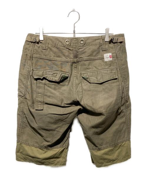 PRPS 紫製品（ピーアールピーエス）PRPS 紫製品 (ピーアールピーエス) ハーフカーゴパンツ カーキ サイズ:34の古着・服飾アイテム