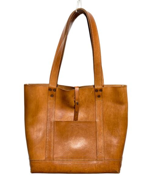 LEFT HAND（レフトハンド）LEFT HAND (レフトハンド) レザートートバッグ ブラウンの古着・服飾アイテム