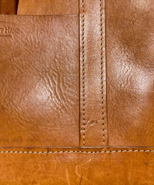 LEFT HAND（レフトハンド）LEFT HAND (レフトハンド) レザートートバッグ ブラウンの古着・服飾アイテム