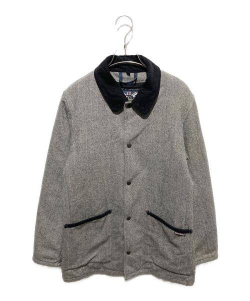 LAVENHAM（ラベンハム）LAVENHAM (ラベンハム) UK製 キルトライナー付きヘリンボーンジャケット グレー サイズ:Mの古着・服飾アイテム