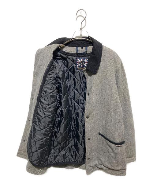 LAVENHAM（ラベンハム）LAVENHAM (ラベンハム) UK製 キルトライナー付きヘリンボーンジャケット グレー サイズ:Mの古着・服飾アイテム