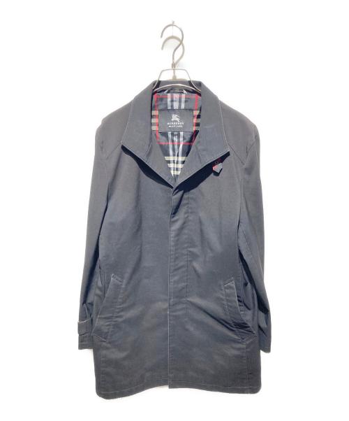BURBERRY BLACK LABEL（バーバリーブラックレーベル）BURBERRY BLACK LABEL (バーバリーブラックレーベル) 裏地ノバチェックステンカラーコート ブラック サイズ:Ｍの古着・服飾アイテム