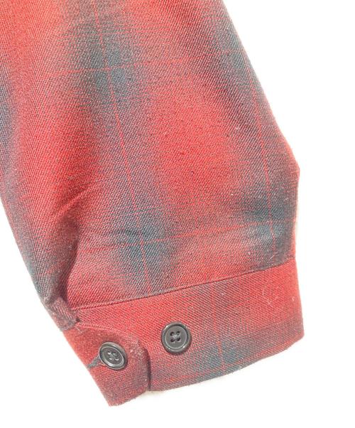 stussy（ステューシー）stussy (ステューシー) SHADOW PLAID BRYAN JACKET レッド サイズ:Ｌの古着・服飾アイテム