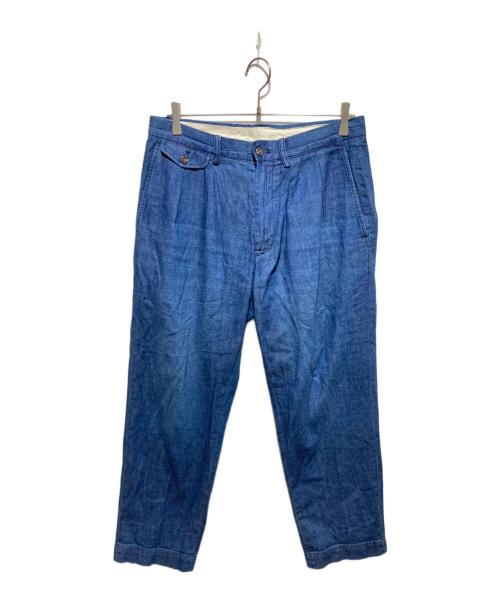POLO RALPH LAUREN（ポロ・ラルフローレン）POLO RALPH LAUREN (ポロ・ラルフローレン) THE WHITMAN PANTタックデニムパンツ インディゴ サイズ:31/32の古着・服飾アイテム