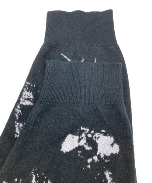 LAD MUSICIAN（ラッドミュージシャン）LAD MUSICIAN (ラッドミュージシャン) HIGH GAUGE FLOWER KNIT CARDIGAN ブラック サイズ:44の古着・服飾アイテム