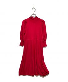 ANAYI（アナイ）の古着「ファインメリノフレアニット ワンピース」｜レッド