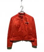 HARLEY-DAVIDSONハーレーダビッドソン）の古着「バイカージャケット」｜オレンジ