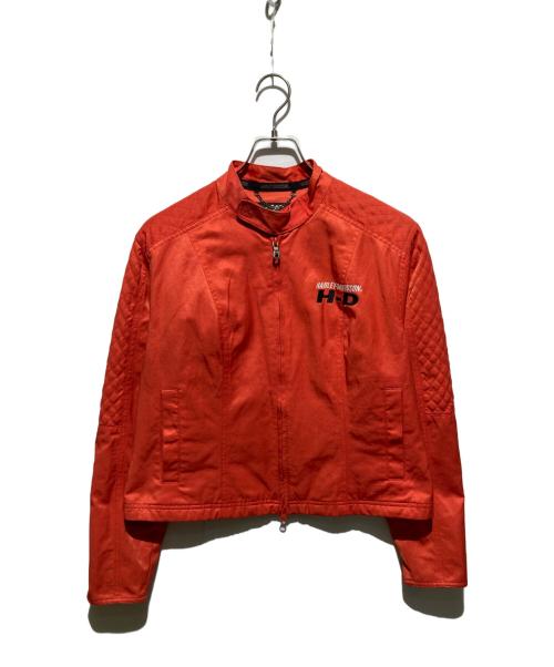 HARLEY-DAVIDSON（ハーレーダビッドソン）HARLEY-DAVIDSON (ハーレーダビッドソン) バイカージャケット オレンジ サイズ:Lの古着・服飾アイテム