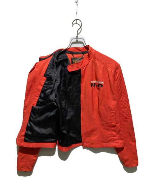 HARLEY-DAVIDSON（ハーレーダビッドソン）HARLEY-DAVIDSON (ハーレーダビッドソン) バイカージャケット オレンジ サイズ:Lの古着・服飾アイテム