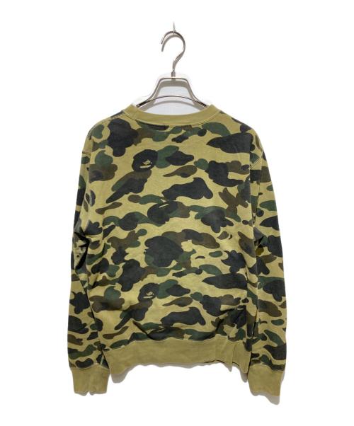 A BATHING APE（アベイシングエイプ）A BATHING APE (ア ベイシング エイプ) サル刺繍カモスウェット グリーン サイズ:Ｌの古着・服飾アイテム