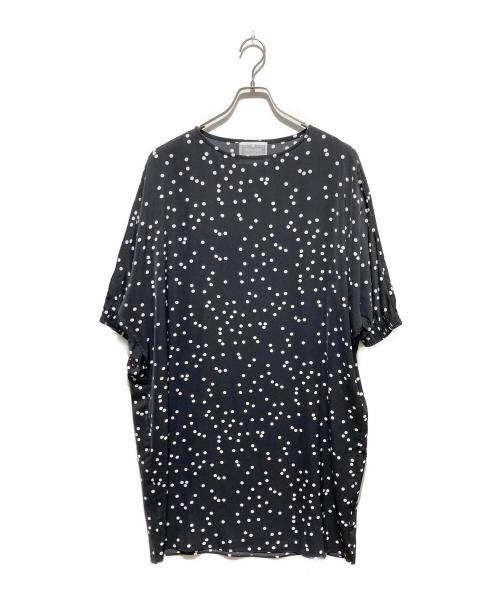 BEARDSLEY（ビアズリー）BEARDSLEY (ビアズリー) ドットポリエステルワンピース ブラック サイズ:FREEの古着・服飾アイテム