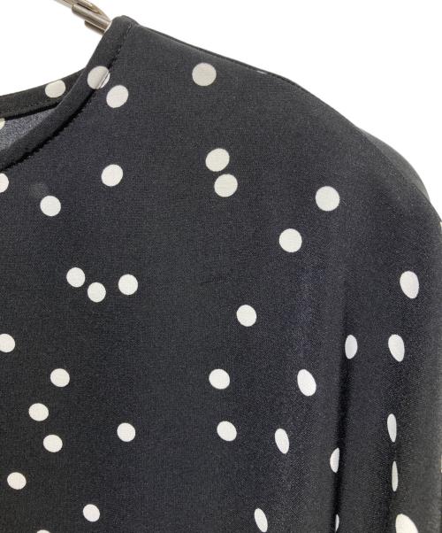 BEARDSLEY（ビアズリー）BEARDSLEY (ビアズリー) ドットポリエステルワンピース ブラック サイズ:FREEの古着・服飾アイテム