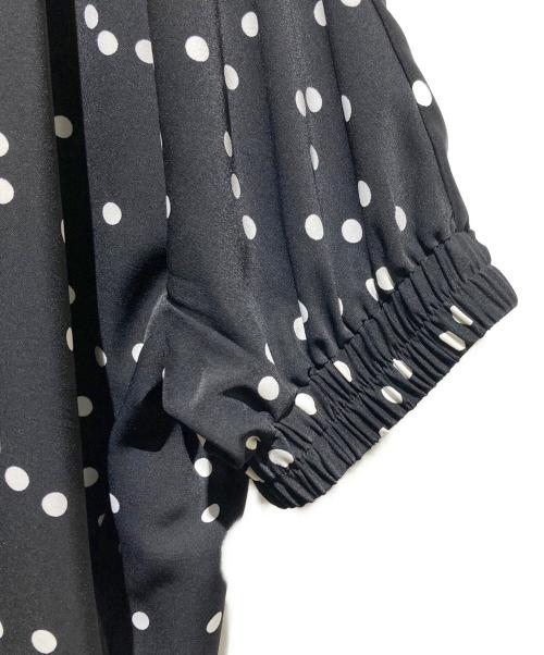 BEARDSLEY（ビアズリー）BEARDSLEY (ビアズリー) ドットポリエステルワンピース ブラック サイズ:FREEの古着・服飾アイテム