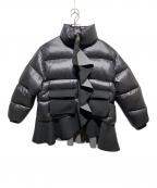 VVTIANヴィヴィティアン）の古着「フリルダウンジャケット」｜ブラック