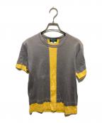 COMME des GARCONS HOMME PLUSコムデギャルソンオムプリュス）の古着「切替Tシャツ」｜グレー×イエロー