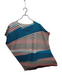 ISSEY MIYAKE（イッセイミヤケ）の古着「変形ボーダーワンピース」｜マルチカラー