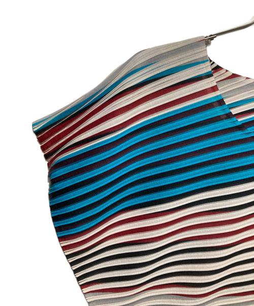 ISSEY MIYAKE（イッセイミヤケ）ISSEY MIYAKE (イッセイミヤケ) 変形ボーダーワンピース マルチカラー サイズ:2の古着・服飾アイテム