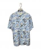 Eddie Bauerエディーバウアー）の古着「90s リネン混アロハシャツ」｜ブルー