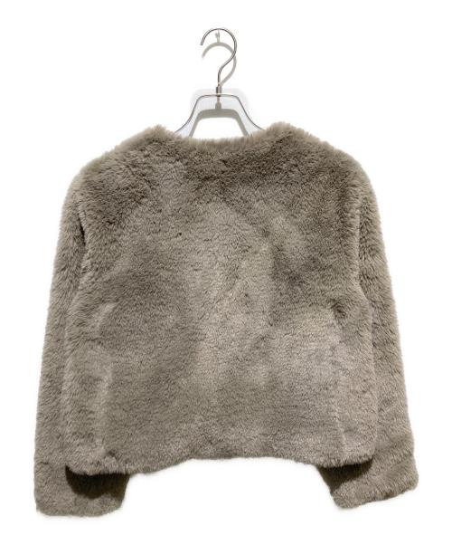 Mila Owen（ミラオーウェン）Mila Owen (ミラオーウェン) 金ボタンクロップドファージャケット グレージュ サイズ:1の古着・服飾アイテム