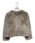Mila Owen (ミラオーウェン) 金ボタンクロップドファージャケット グレージュ サイズ:1：8000円
