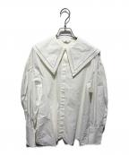 CLANEクラネ）の古着「BIG COLLAR PUFF TOPS」｜ホワイト