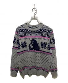 Hysteric Glamour（ヒステリックグラマー）の古着「NORDIC WOMAN HEAD/ノルディックニット」｜グレー